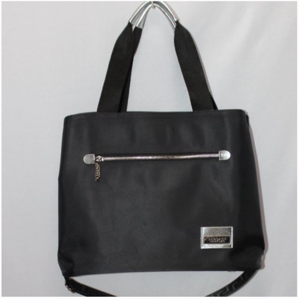 New Versace Parfums Zip Tote Shopper Shoulder Crossbody Bag Greca Key Logo - Picture 6 of 12